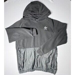 Adidas Hoodie Mens Medium Black Sport Luxe Mantra Pull Over Sweatshirt Jogger